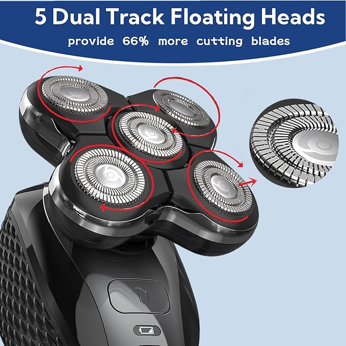 Balder Pro Replacement Head for Remington Balder Pro Head Shaver XR7000,5 Dual Track Heads for Remington Shaver Replacement Heads-Precision Electric Shaving for Bald Men. (3Pack)