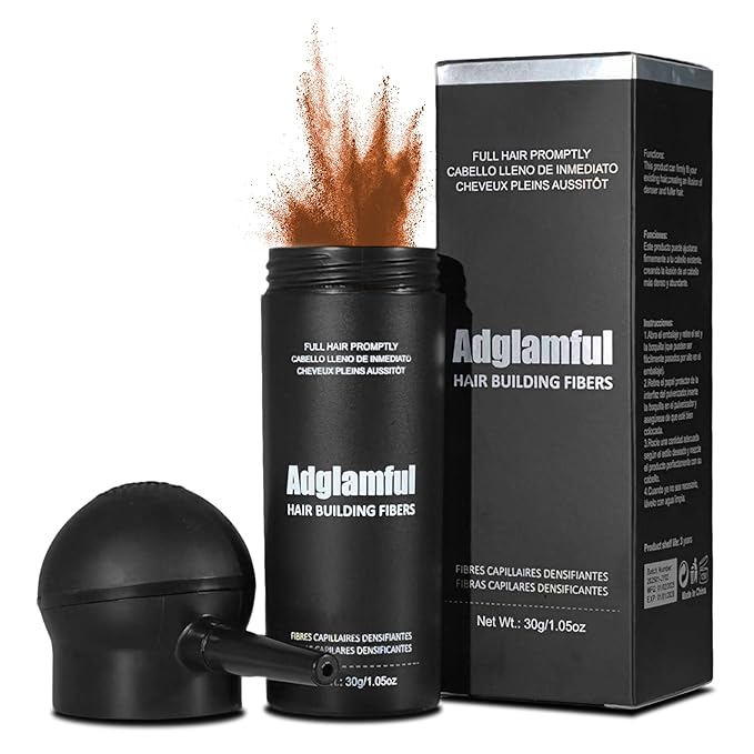 Hair Fibers for Thinning Hair, Hair Building Fibers Spray with Spray Applicator, Undetectable & Long-lasting, Instant Hair Coverage for Men & Women (Auburn, 30g)