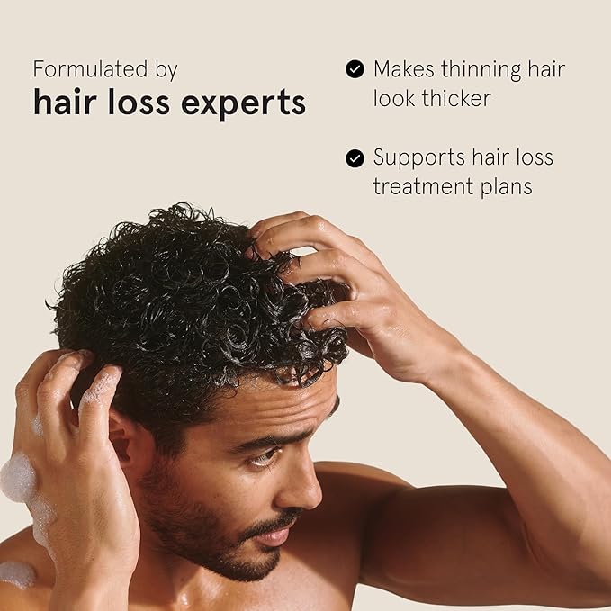 Keeps Men’s Hair Loss Shampoo & Conditioner with Biotin - Anti-Thinning & Hair Growth Products for Men - DHT Blocker with Saw Palmetto & Caffeine for Fuller, Thicker Looking Hair - Color-Safe