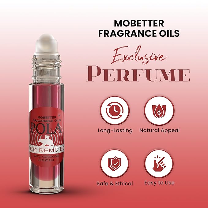 MOBETTER FRAGRANCE OILS Pola Red Remixed Cologne Body Oil for Men (10ml Roll On)
