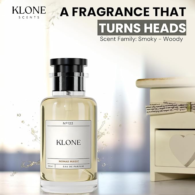 Nomad Magic Eau de Parfum Scents (50ml) - Long Lasting Cologne for Men Inspired by Ombre Nomade - Skin Friendly Perfume for Men with Notes of Oud, Raspberry & Frankincense - Paraben Free