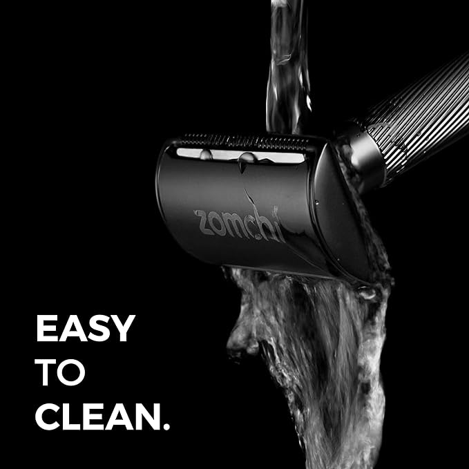 ZOMCHI Double Edge Safety Razor with Razor Stand, [New Version 2.0 ] Men’s Metal Razor with 10 Safety Razor Blades for Men & Women - Matte Black