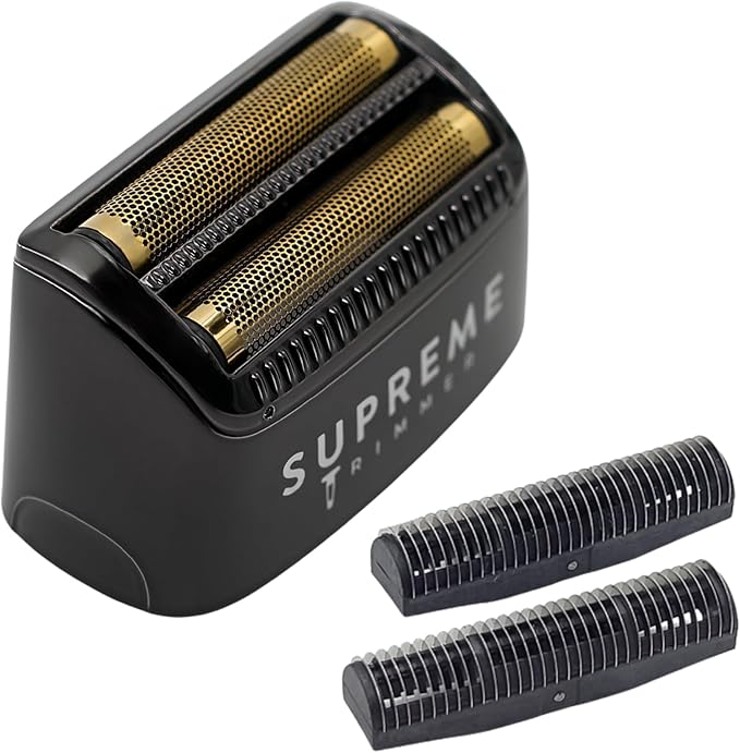 Supreme Trimmer Replacement Foil & Cutter SB55 | Hypoallergenic Foil for Crunch Lite STF600 | Black