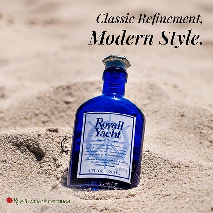 ROYALL YACHT, Men's Eau de Toilette, Marine Citrus & Vetiver Fragrance – 4 oz Spray
