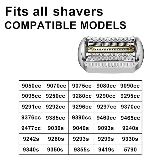 Series 9 Pro 94M Electric Replacement Shaver Head Accessories Shaver Compatible with Braun Series 9 Pro Electric Razors 9290cc, 9291cc, 9370cc, 9376cc, 9293s, 9260s, 9295cc, 9385cc,(Upgraded ver.)