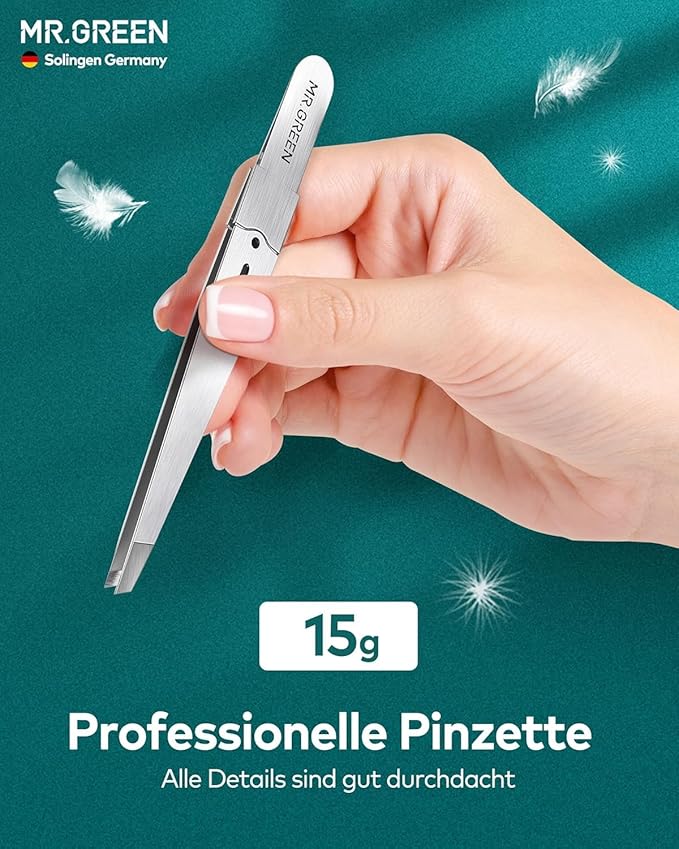 MR.GREEN Tweezers For Women Facial Hair, Professional Precision Eyebrow Tweezers for Women and Men,