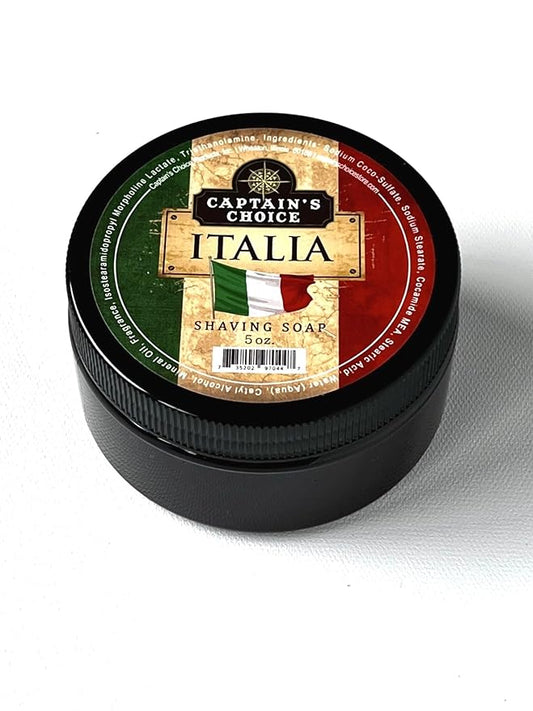 Captain's Choice Italia Almond Scent Shaving Soap - 5 oz, Off White