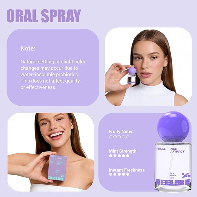 Oral Spray – Fresh Breath, Dual Cooling Experience & Convenient On-the-Go Design – Perfect for Freshening Breath Anywhere, Anytime (1 count)