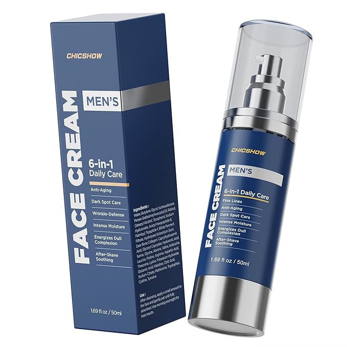 Men’s 6 - in - 1 Face Cream | Anti - Aging & Moisturizing- 1.69 fl oz (blue)
