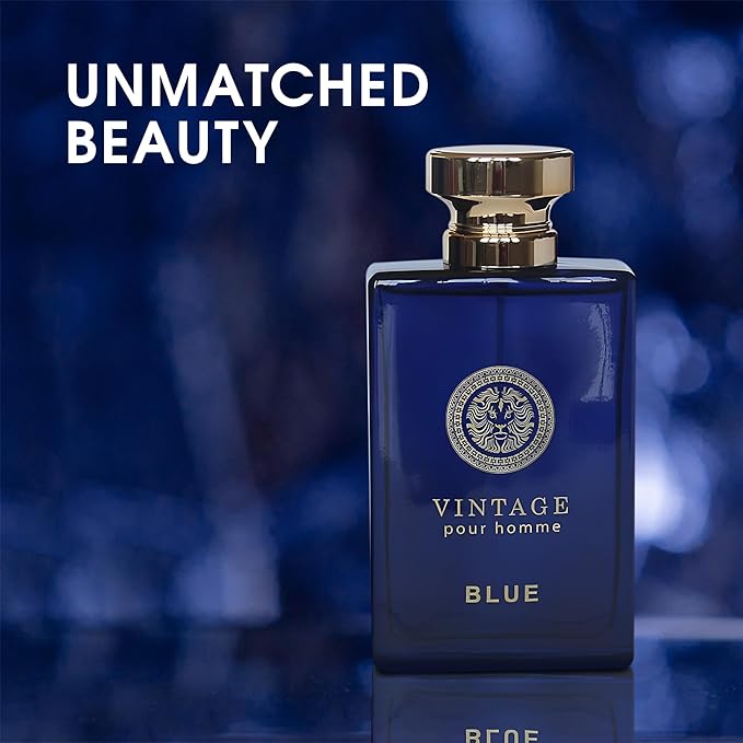 Vintage Blue Men's Cologne Timeless Scent with a Modern Twist Perfume for Men, Eau de Toilette 100ML for All Skin