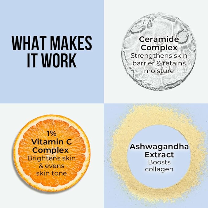 Dr. Sheth's Ceramide & Vitamin C Oil-Free Face Moisturizer | Enhances Glow & Strengthens Skin Barrier | Deeply Hydrates | Lightweight for All Skin Types | 1.76 Oz/50 g