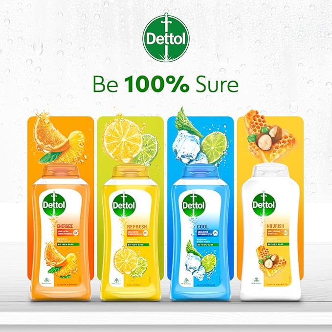Dettol Body Wash and Shower Gel | Lime Fresh | For Women and Men | 250ml (8.45 fl oz)