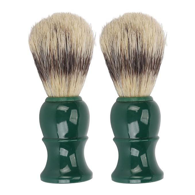 Men Beard Cleansing Brush Rich Foaming Soft Hair Resin Handle Grooming 2pcs