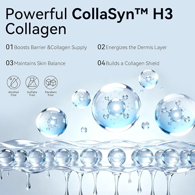 Recombinant Collagen Face Cream - Barrier Repair Moisturizer Cream with Panthenol Centella Licorice Complex for Hydrating Soothing Strengthening for Women & Men for Sensitive Skin V3-50G