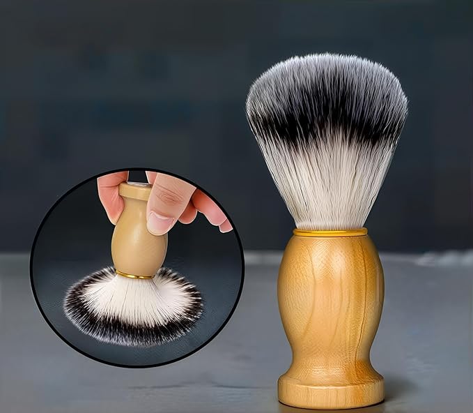 Premium Badger Hair Shaving Brush for Men with Ergonomic Wood Handle - Ultra Soft Lather for Safety Razor & Wet Shaving - Best Gift for Men (Husband, Dad, Boyfriend) - Luxury Barber Grade