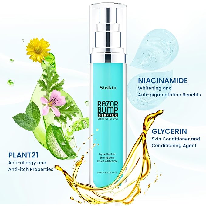 Shave Razor Bump Ingrown Hair Aftershave: Treatment Lotion for Sensitive Zone - Men & Women Skin Care Upgraded Formula 1.7 Fl Oz