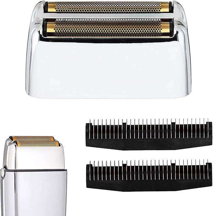 P4L FXRF2 Replacemnet Foil and Cutter fit for Babyliss PRO Barberology FXFS2 (FOILFX 02) ,Generic Shaver Head for Babylisspro Replacement Blade,Babyliss Foil Shaver Replacement Part (Silver)