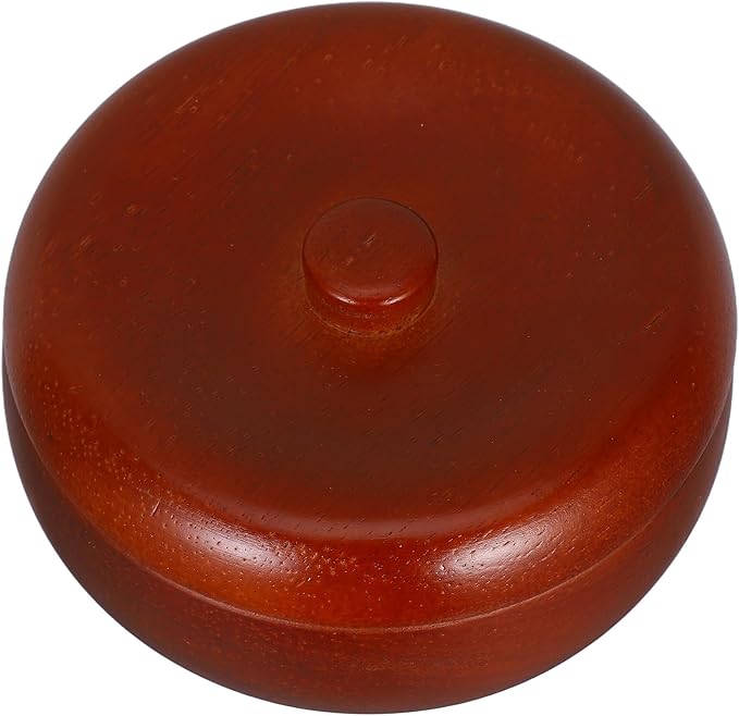 Men’s Shaving Soap Bowl with Lid, Wooden Shave Cream Dish for Beard Lathering, Facial Cleansing Foam Bowl Cup, Shaving Accessory for Daily Grooming