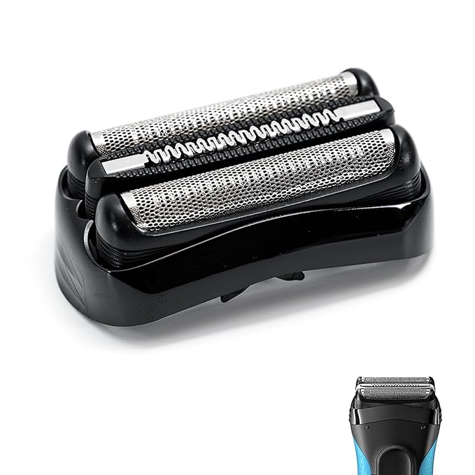 21B Replacement Head Compatible with Braun Series 3, 21B Wet and Dry Replacement Foil and Cutter for Braun Electric Shaver S3, 300s, 310s, 3010s, 3040s, 5409, 340s-4