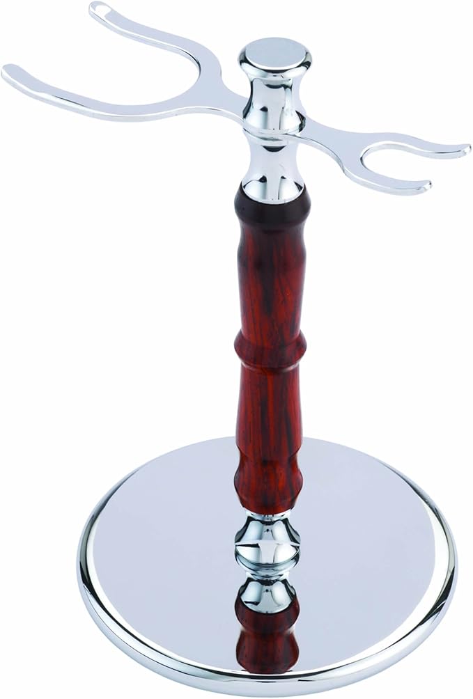 Woodriver Project Kit - Deluxe Razor & Shaving Brush Stand Kit Chrome