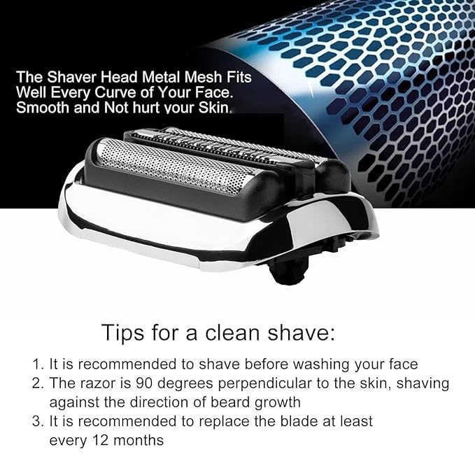 Series 7-73S Replacement Shaver heads Compatible with Braun 73s Replacement Head,73S Foil & Blades for Braun Series 7 360 Electric Razor 7075cc 5764 7020s 7025s 7085cc 7027cs 7071cc