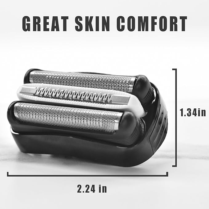 32B Replacement Shaver Head for Braun Series 3, Shaving Razor Head Suitable for Braun S3 3000s 3010s 3020s 3030s 3040s 3050cc 3070cc 3080s 3090cc 310s 320 330 340 350cc ect