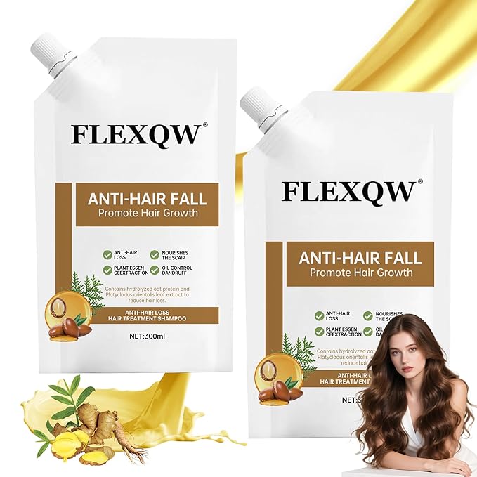 2 PCS Anti Hair Loss Shampoo, Promote Hair Growth and Thickening & Strengthening Shampoo with Various Plant Extracts for Thinning Hair Women（300ml）