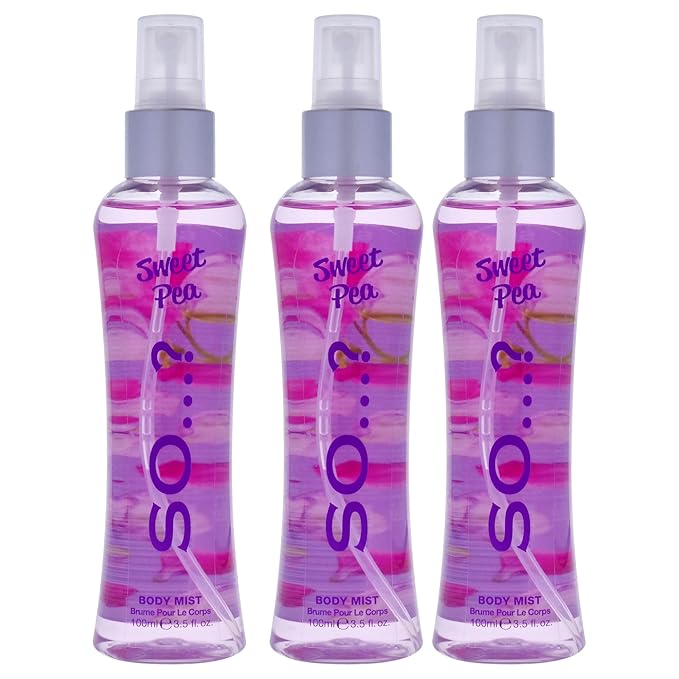 Sweet Pea Body Mist by So…? for Women - 3.5 oz Body Mist - Pack of 3
