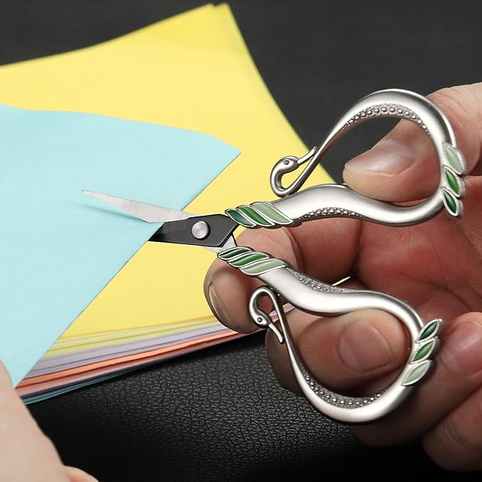 Sewing Scissors Sharp Scissor with Cover for Embroidery Crafting Art Work Threading Needlework, Little Detail Shears