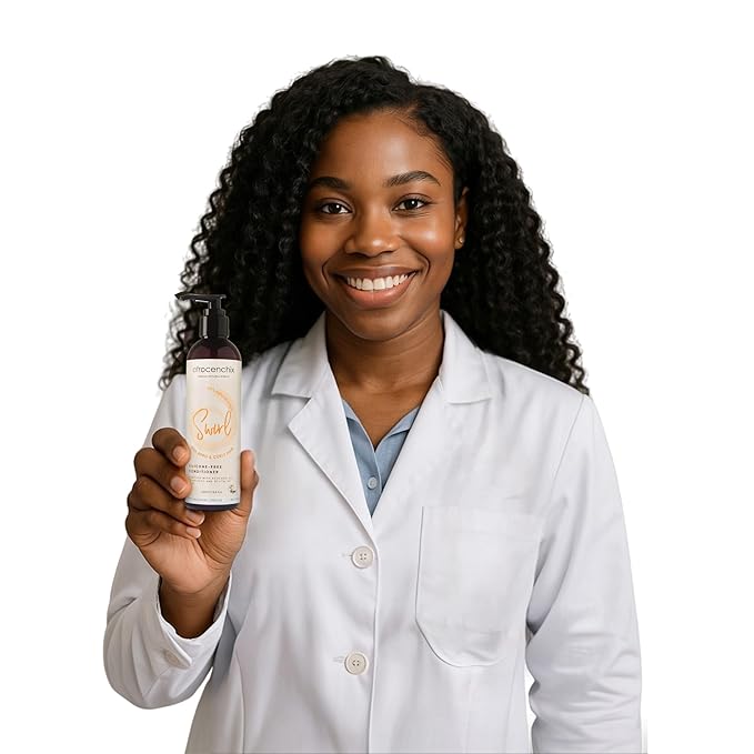 Swirl – Silicone Free Shea Conditioner for Afro & Curly Hair – Moisturizes, Repairs & Strengthens – Prevents Breakage, Detangles – Vegan Hair Care for Men & Women – 250ml (8.8oz)