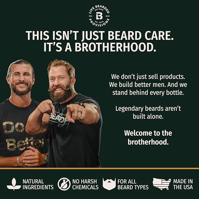 Live Bearded Beard Wash, 8 fl oz - Water-Based Face Cleanser with All-Natural Ingredients for a Gentle, Deep Clean - Made in the USA | Executive Scent - Cedar, Vanilla