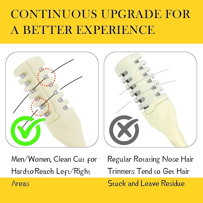 2026 New 20 Pcs 2-in-1 Nasal Hair Cutter,Double Sided Nose Trimmer.Portable 360° Rotating Manual Nasal Hair Cutter for Men and Women, Manual Hair Remover for Home Travel Essentials
