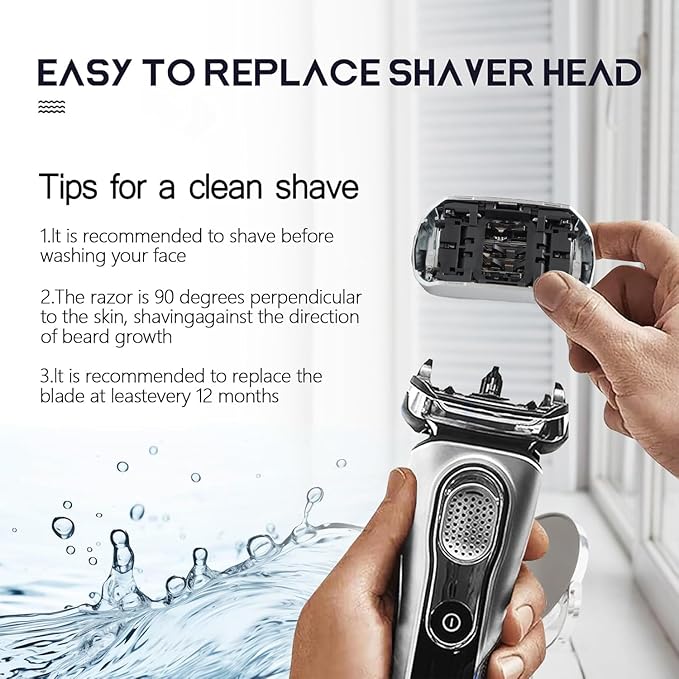 92S - Series 9 Electric Shaver Replacement Head Compatible with Braun S9 Sport Replacement Head,92S Foil Blades for All Series 9 Shavers 9290cc, 9291cc, 9370cc, 9293s, 9385cc, 9390cc, 9330s, 9296cc