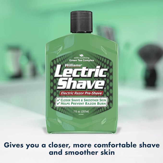 Williams Lectric Shave, Electric Razor Pre-Shave, 7 Ounce