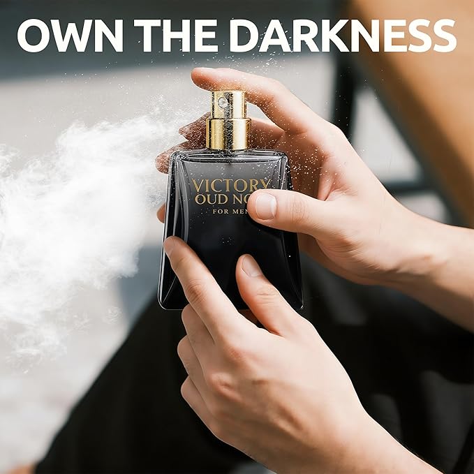 Victory Oud Noir | Oud Cologne For Men with Black Pepper & Citrus | Long-Lasting Eau de Toilette | Gift Set for Him