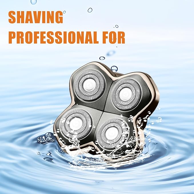 Replacement Blade Shaver PRO 4 Head for Electric Shaver Compatible with Skull Pitbull, Butterfly Kiss PRO & Palm Shavers (3Pack)