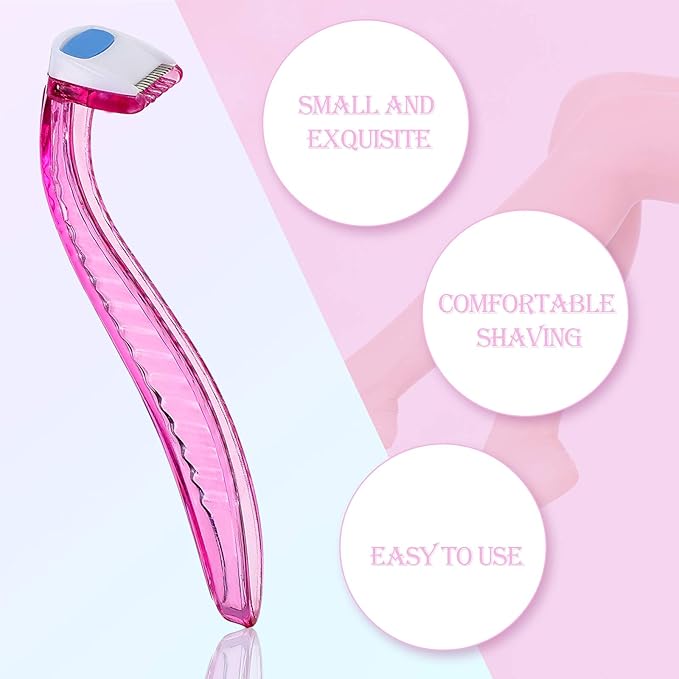 Honoson 12 Pcs Disposable Bikini Razors for Women Bikini Line Trimmer Shaver Small T Type Razor Durable Travel Accessories Pubic Hair Removal Beauty for Body Cosmetic Tool(Light Pink, Yellow, Blue)