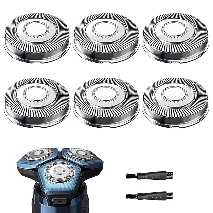 6 Pack SH71/52 Replacement Heads Compatible with Philips Norelco Series 7000 and Angle 5000 Series, SH71 Upgraded Replacement Blades Compatible with Philips Electric Shaving Series 7000 S7311 S7370