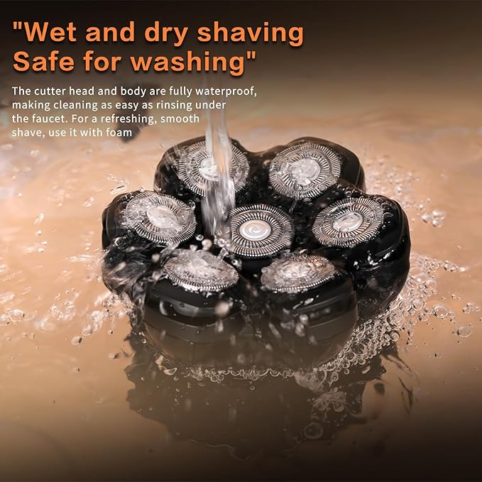 Head Shavers for Bald Men - Yinicare 7D Mens Razors for Shaving Electric Led Display Wet & Dry Bald Head Shaver Ipx6 Waterproof Shaver Type-C Charging