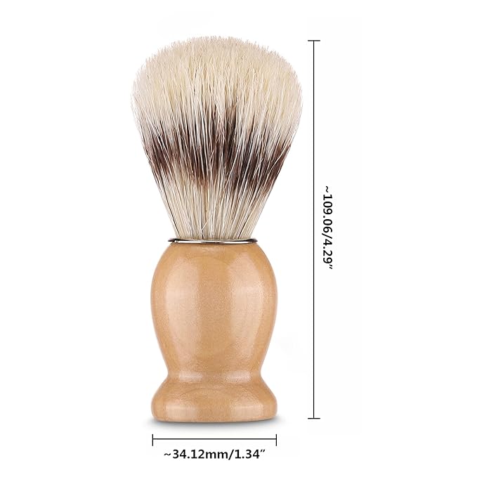 Aethland Shaving Brush Set for Men, 4 in1 Include 100g Shaving soap, Badger Shaving Brush and Stainless Steel Shaving Stand & Shaving Bowl for Husband Birthday Boyfriend Father's Day Gifts（Upgrade W)