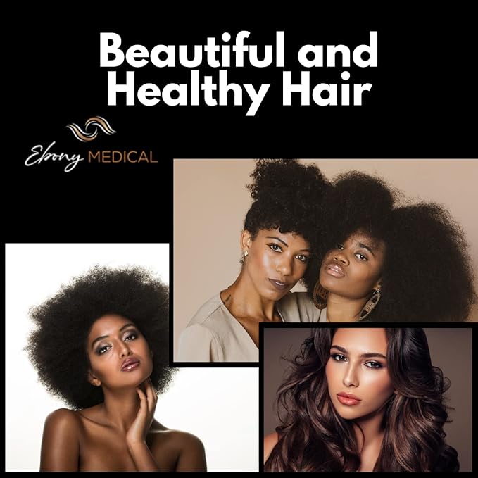 Ebony Medical Hair Support Supplement for Women of Color – Thinning Hair & Traction Alopecia Support – Keratin Boost, Follicle Nourishment, and Hair Strength Vitamins – 30-Day Supply