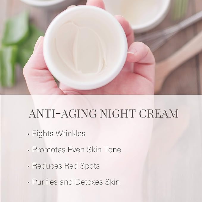 Martine: Pure & Simple Night time Moisturizer for Women & Men, Made with Double Helix Water & All Natural Ingredients Such as Coconut Oil And Vitamin E (2 Oz)