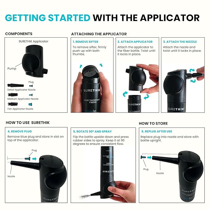 Hair Building Fibers, 15G, with BONUS Pump Applicator, Hairline Comb and 3 Nozzles, Hair and Hairline Filler Kit For Men and Woman (Light Blonde)