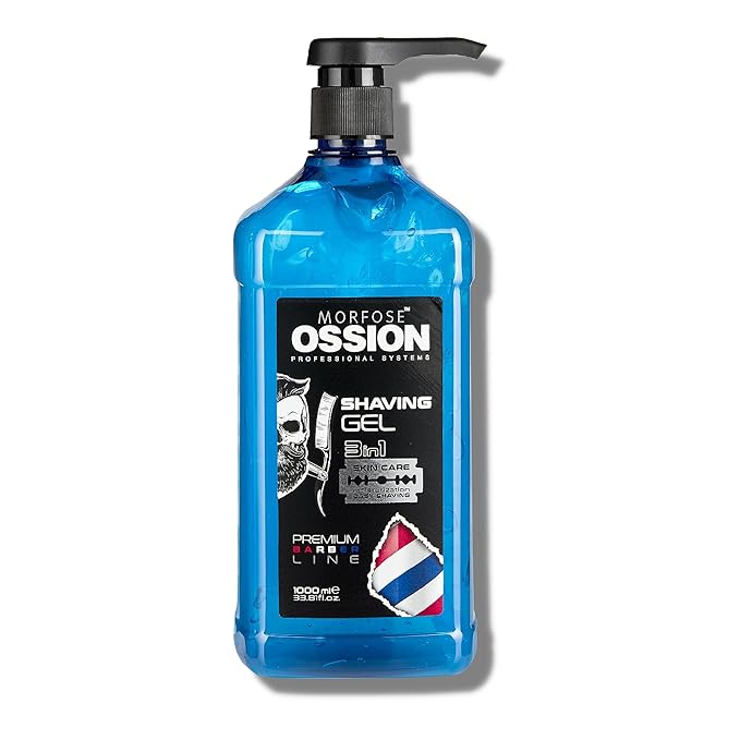 Morfose Shaving Gel - Infused with Soothing Aloe Vera and Vitamin E, Perfect for Sensitive Skin, Protects from Nicks and Cuts, Easy to Use and Rinse Off, 30.43 Fl Oz