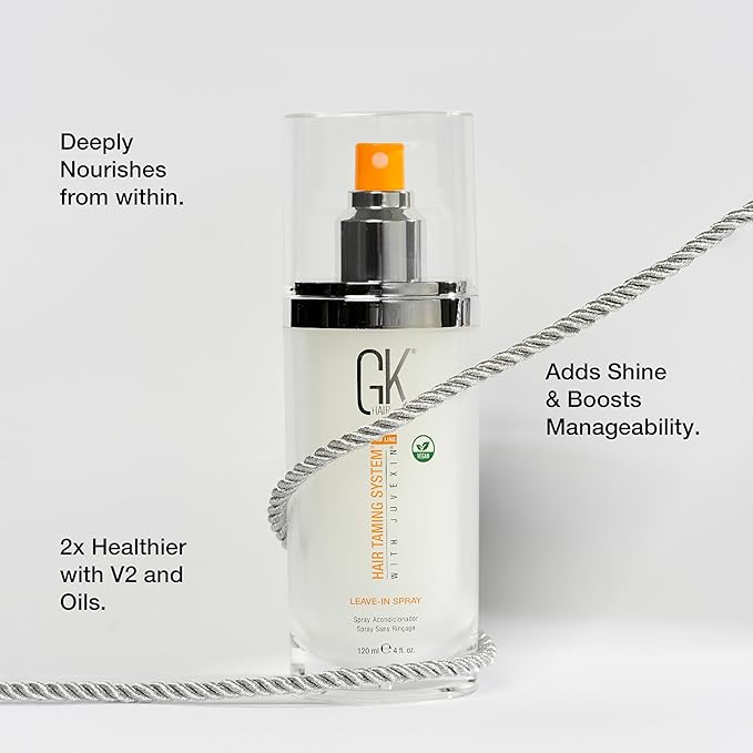 GK HAIR Global Keratin Leave In Conditioner Hair Spray (4 Fl Oz/120ml) - Moisturizing Treatment Strengthens & Shines Frizzy, Dry Damaged Hair - Detangler Spray for Smoothing Nourishes Hydrated Hair