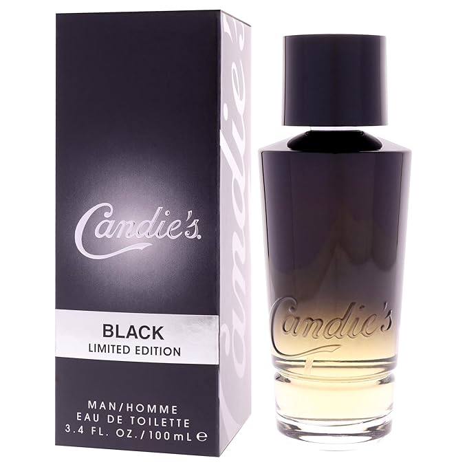 CANDIE'S Black For Him Eau de Toilette - Long-Lasting Cologne for Men, Sweet Masculine Scent, Strong Body Spray, Ideal for Daily Wear, Lasts All Day, Affordable Fragrance, Refreshing & Bold, 3.4 fl Oz