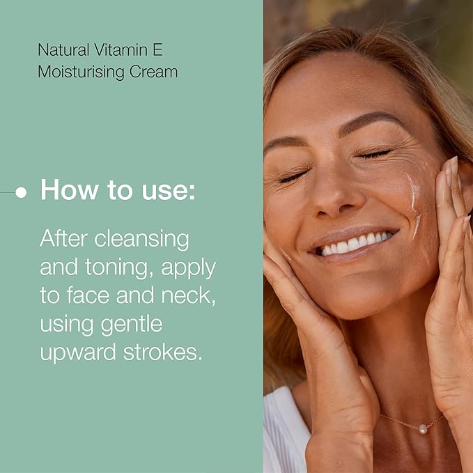 Natio Australia Aromatherapy Natural Vitamin E Moisturizing Cream, 3.4 oz - Non-Greasy Aloe Vera Face Moisturizer - Deeply Hydrating Face Cream (Pack of 2)