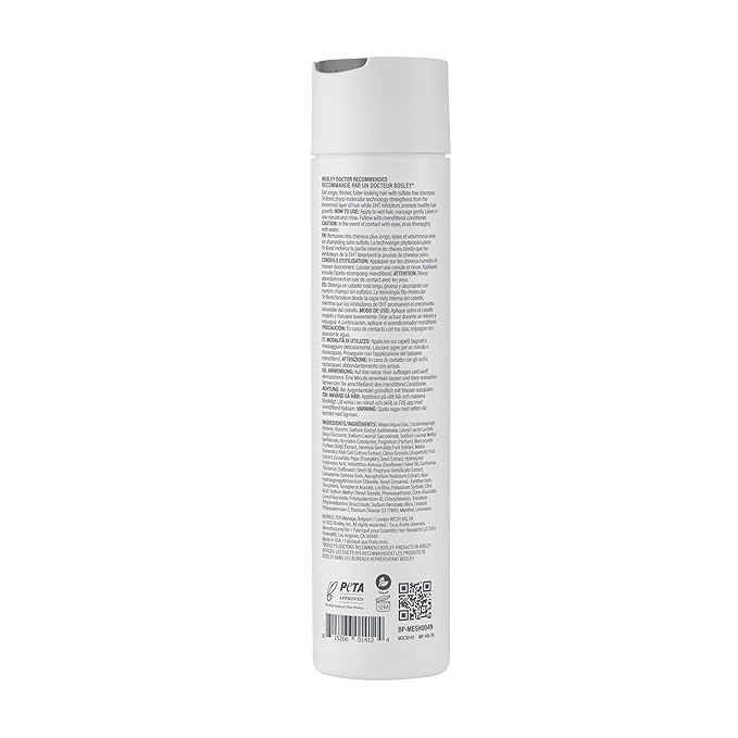 BosleyMD MendXtend Strengthening Shampoo to Promote Growth & Prevent Breakage with Saw Palmetto, Hyaluronic Acid and Pomegranate Extract