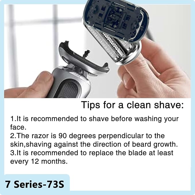 [1 Pack]S7 73S Replacement Head Foil & Cutters for Series 7 Eletric Shavers Replacement Blades,Compatible with S7 Series New Generation 7020s,7025s,7027cs,7085cc,7071cc,7075cc Razor