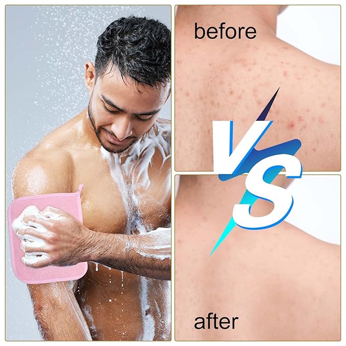 20 Pcs Exfoliating Washcloths, Double Sided Wash Cloths for Showering, Exfoliating body scrubber, Exfoliating Shower Towel for Women and Men